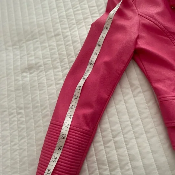 Vibrant Pink Leather Motorcycle Jacket - Picture 10 of 12